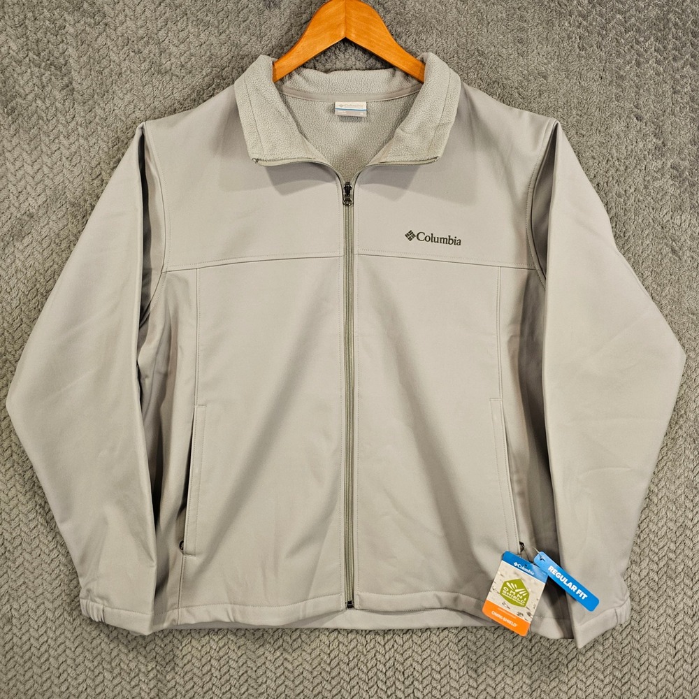 Columbia Bowen Lake II Softshell Jacket Mens XL Grey XM2159-039 Omni-Shield NWT